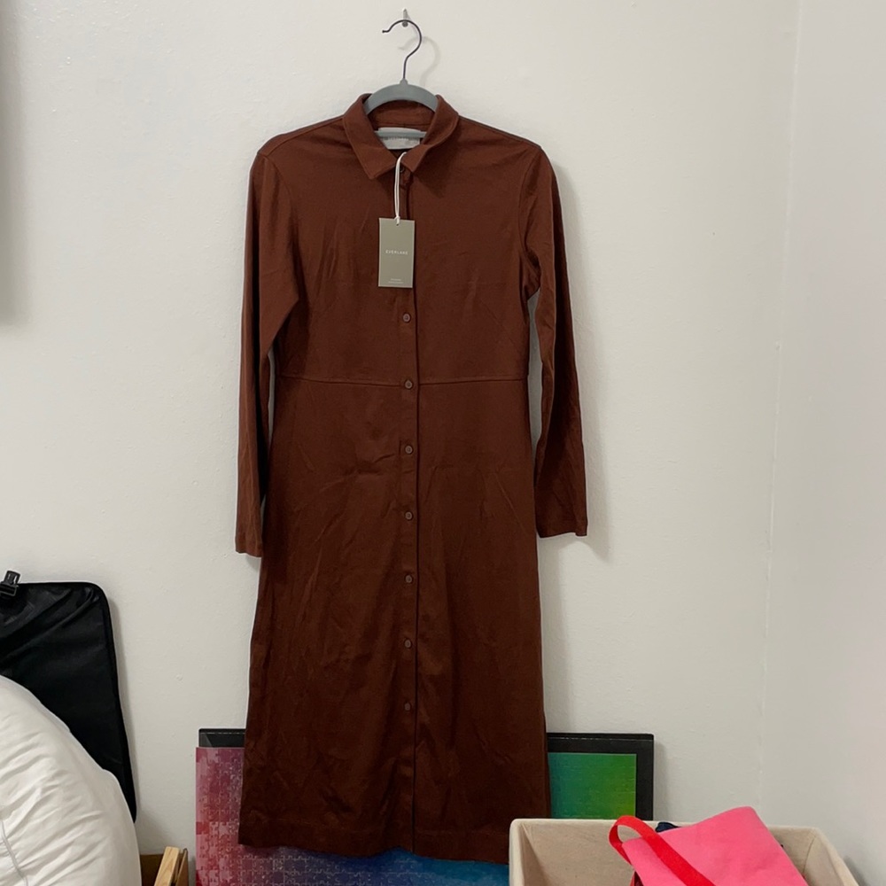Everlane The Luxe Cotton Shirtdress - NWT - S